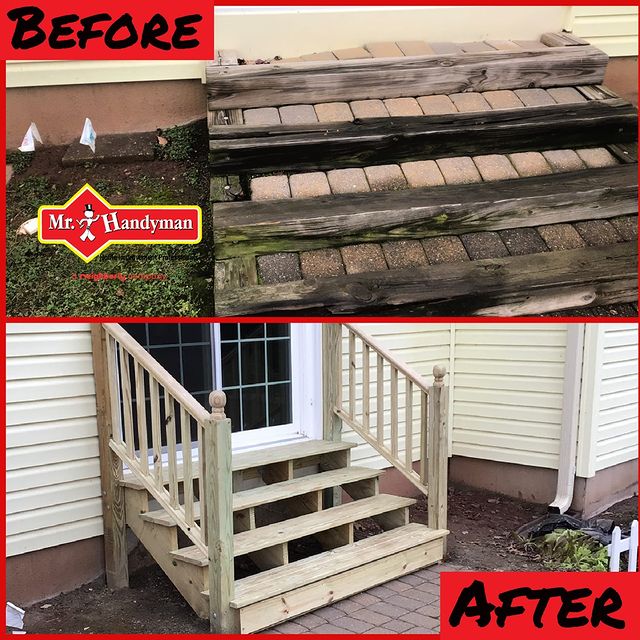 New wooden staircase