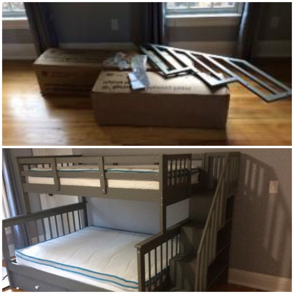 Assemble a bunk bed in Fairfield