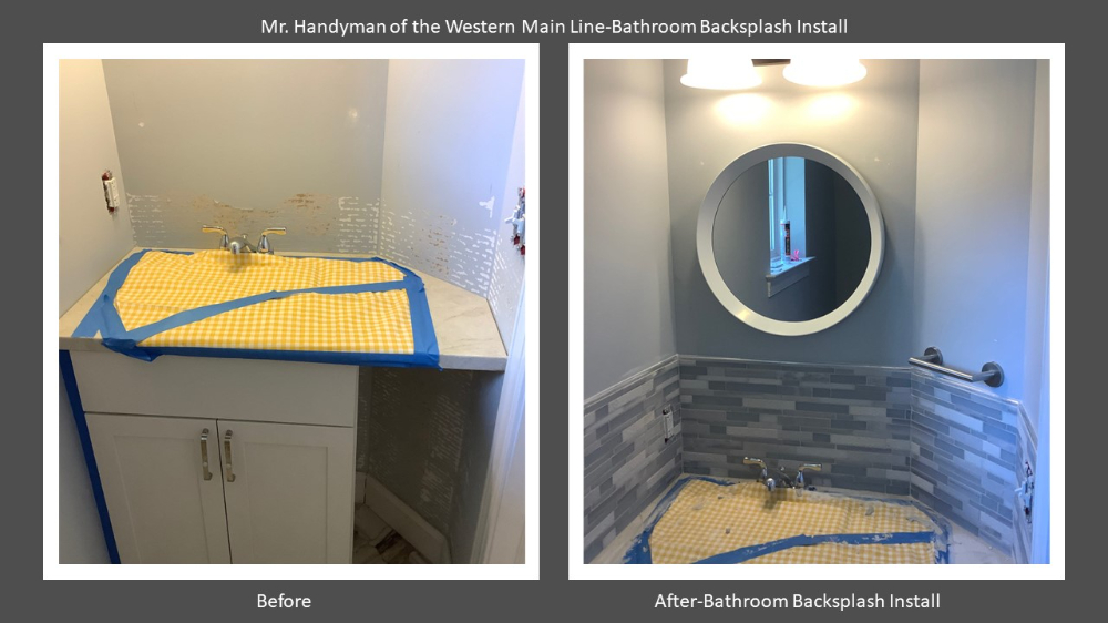 Bathroom Backsplash Install Spring City, Pa Chester County