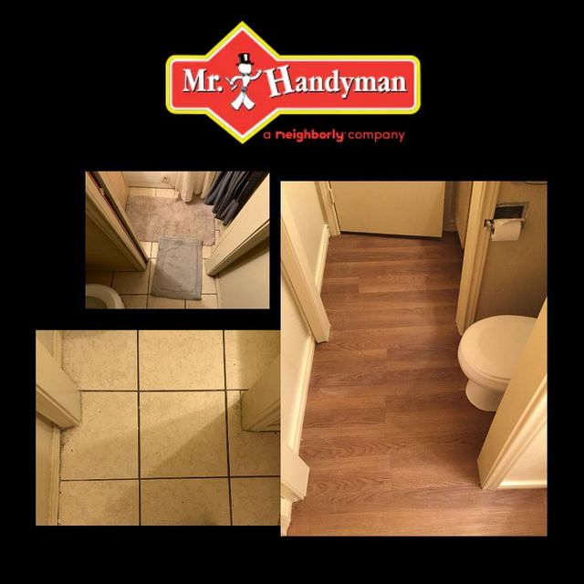 Modified bathroom flooring