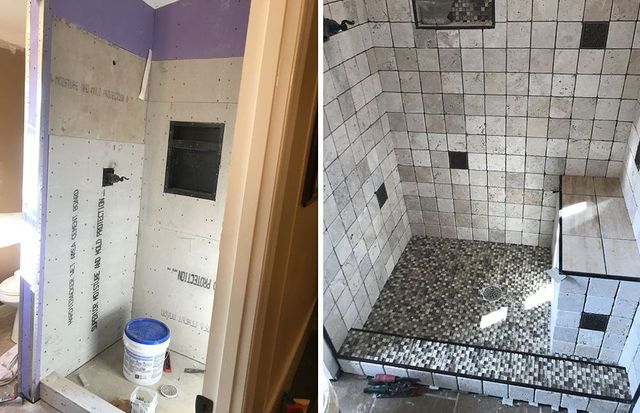 Bathroom shower remodel