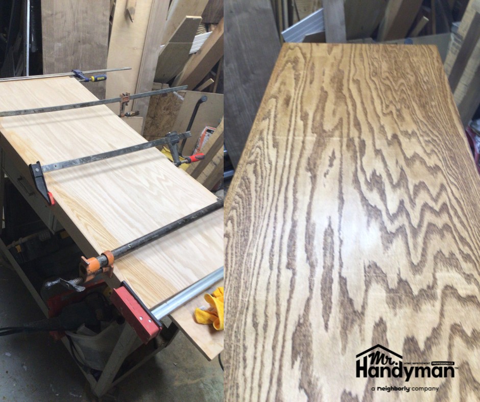 Build Shelf and Stain