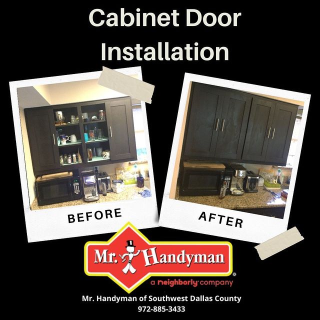 Cabinet Door Installation Before and After