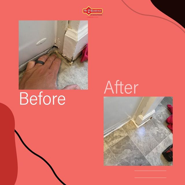 Caulking repair.