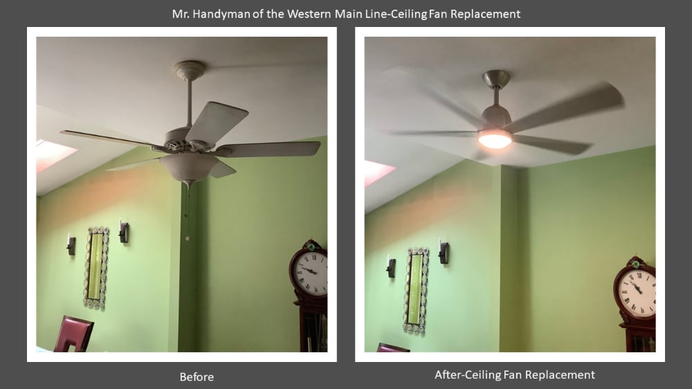 Ceiling Fan Replacement Pottstown, Pa Montgomery County