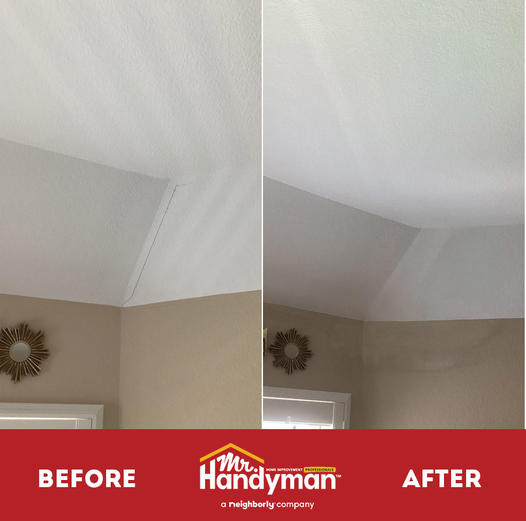 Ceiling Line Crack Repair and Paint