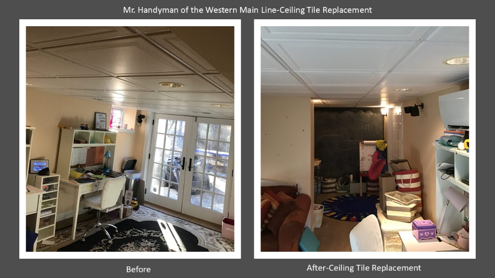 Ceiling Tile Replacement Phoenixville, Pa Chester County