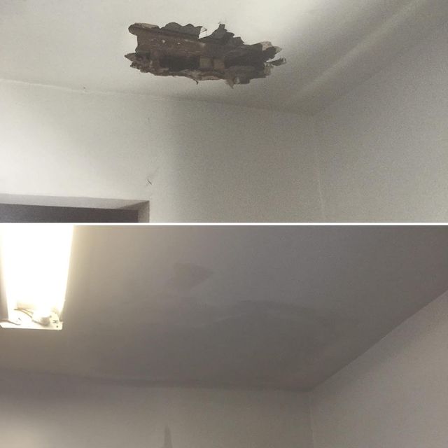 Ceiling repair of home