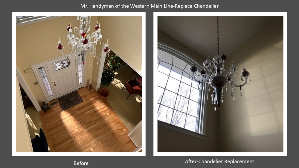 Chandelier Replacement Paoli, Pa Chester County