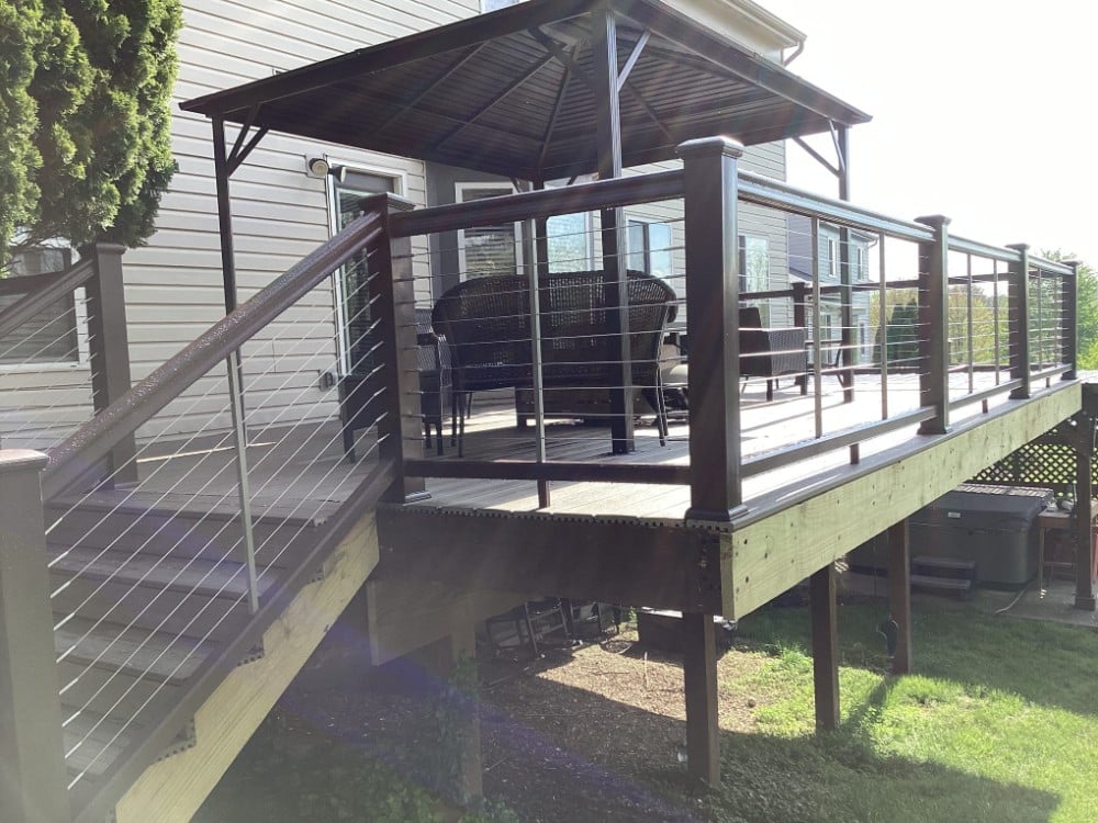 Composite Decking with Cable Railing