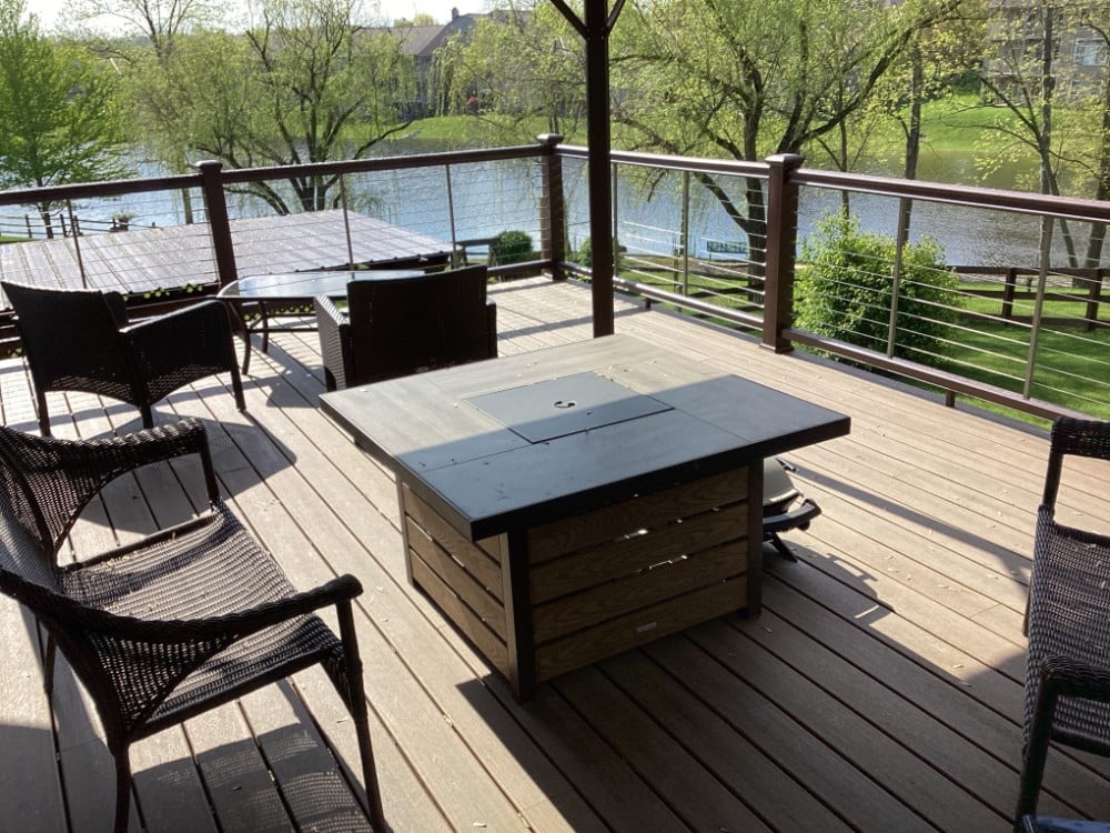 Composite Decking with Cable Railing