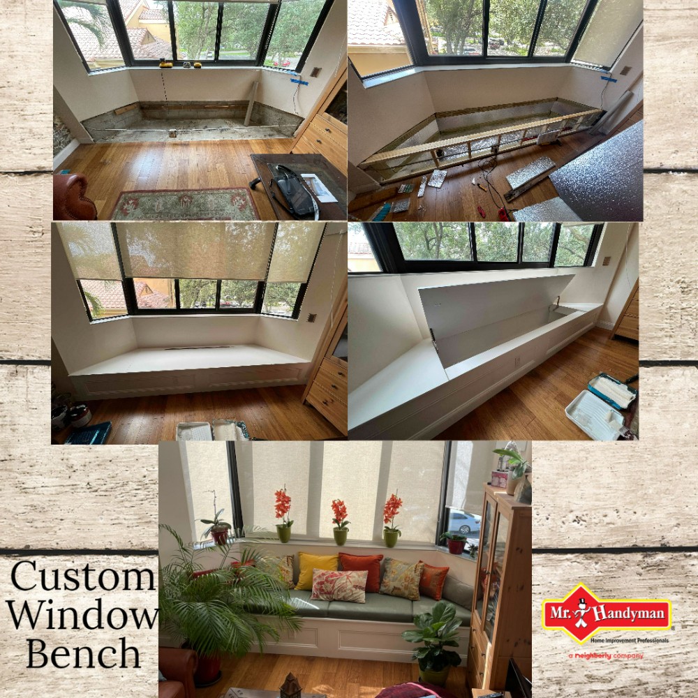 Custom window bench in Coral Gables