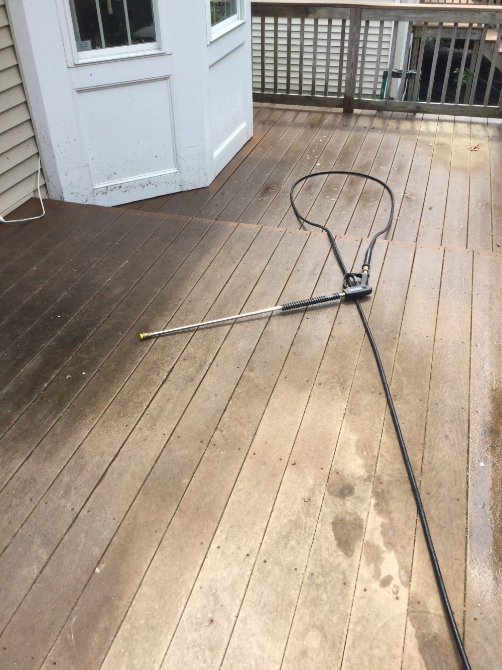 Deck pressure washing