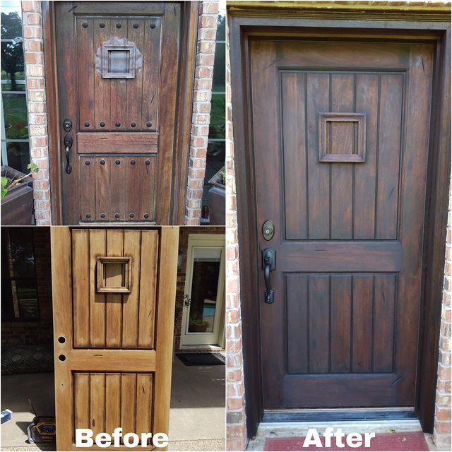 door after restaining