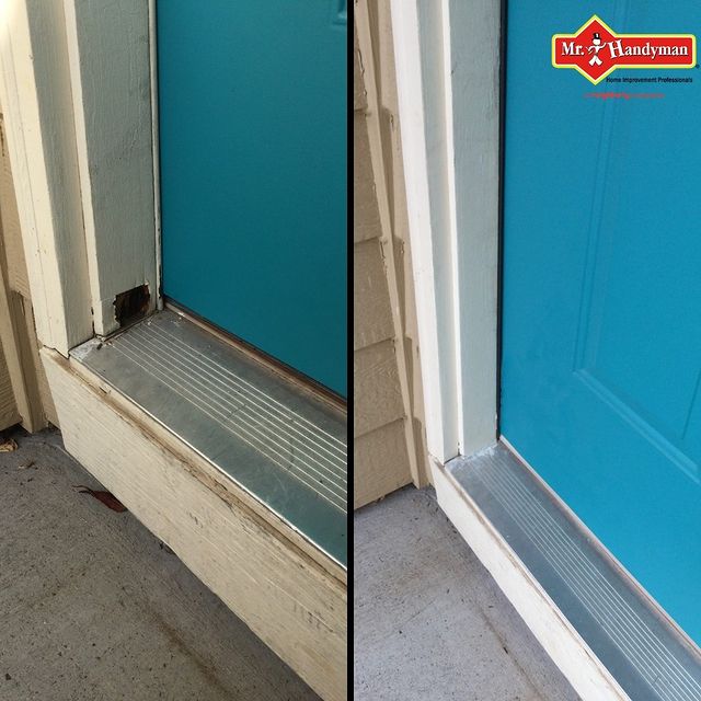 Your door gets a lot of foot traffic. Keep it happy by making sure the trim is not rotting and keep paint fresh
