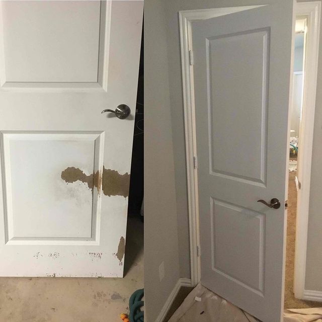 before and after of door