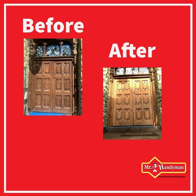 Monastery door restoration.