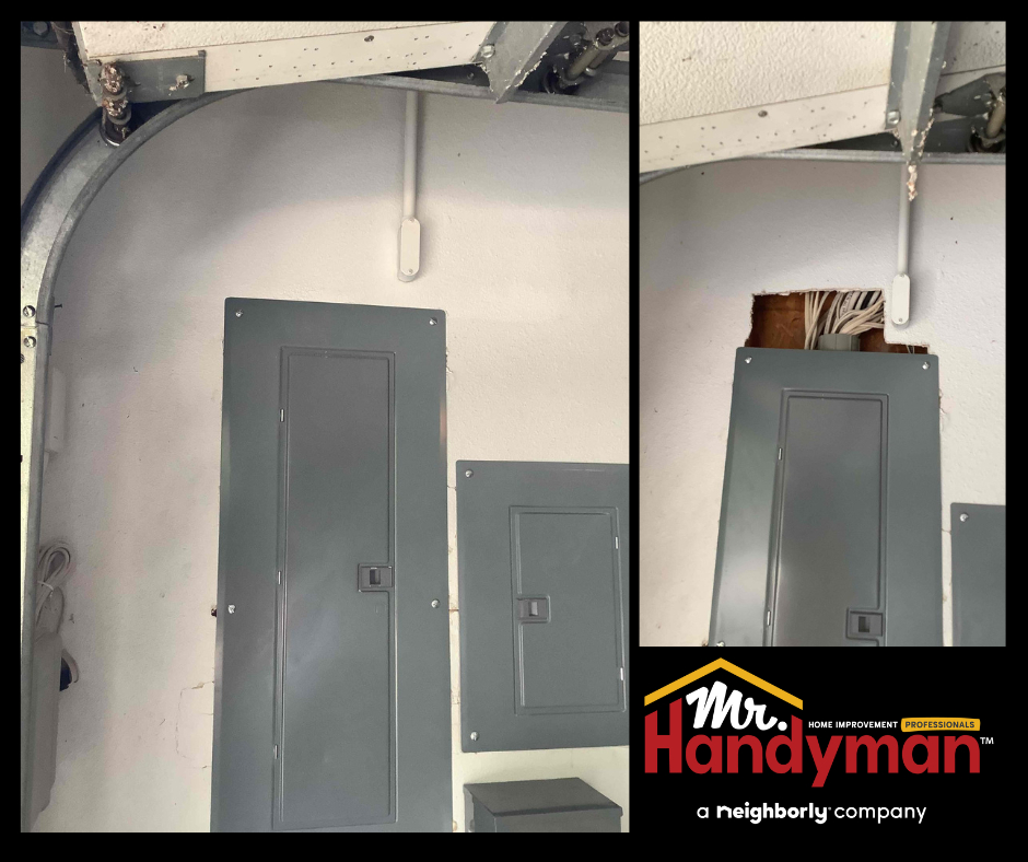 Drywall Repair after Electrical Panel Work