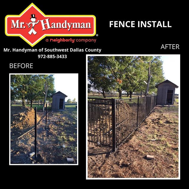 Fence Install Before and After
