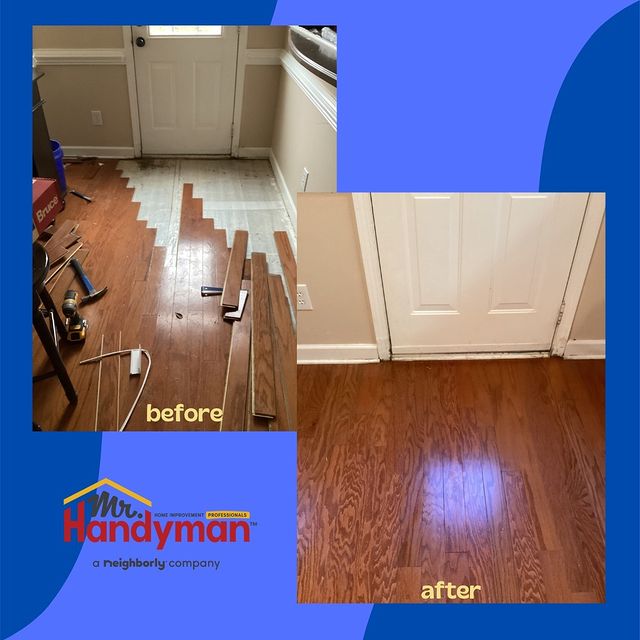 Floor repairs Before and After