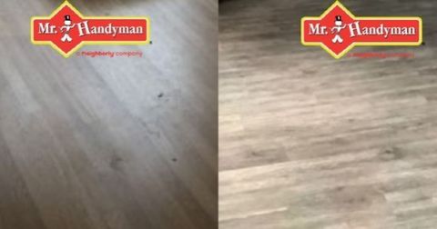 Before and after floor replacement