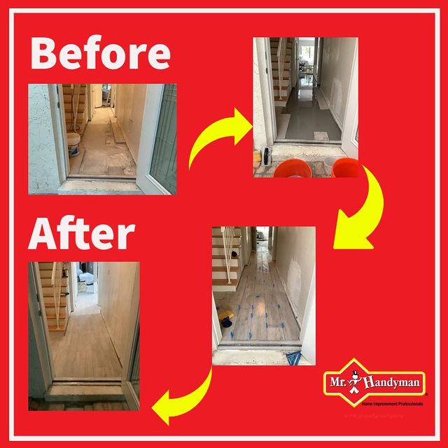 Gray floor restoration.