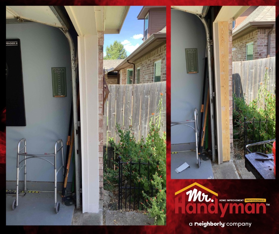 Garage Door Frame Repair and Repaint