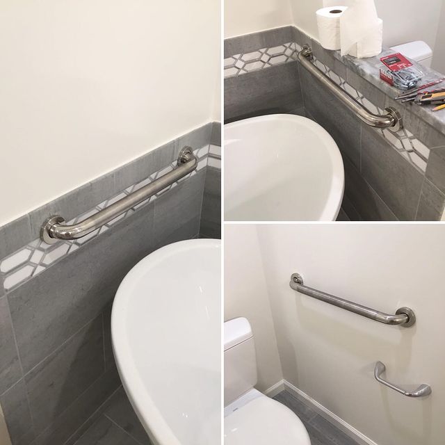 Grab Bar Installation in Bathroom