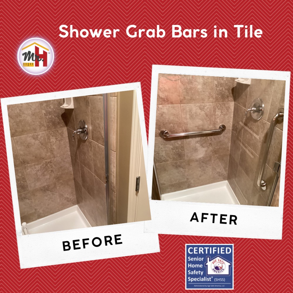 Grab Bars in Tile Installation in Overland Park