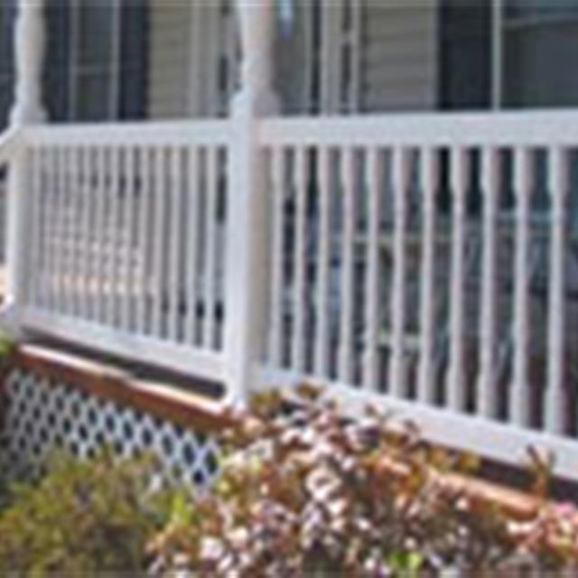 Picture of a home porch with white bars