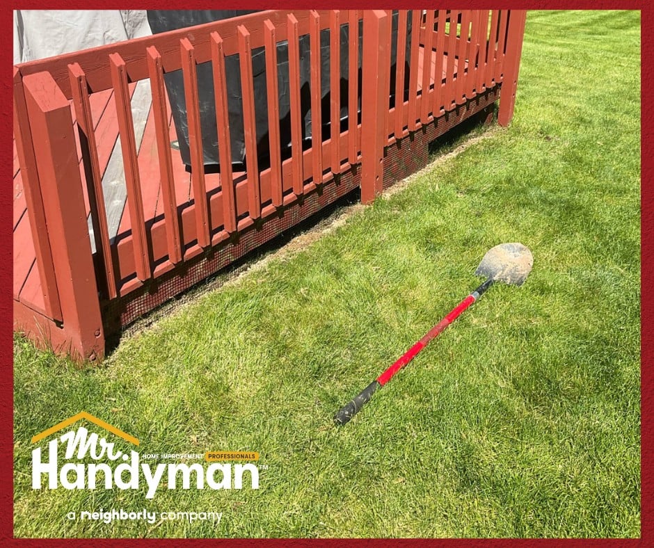 Install Chicken Wire Below Deck