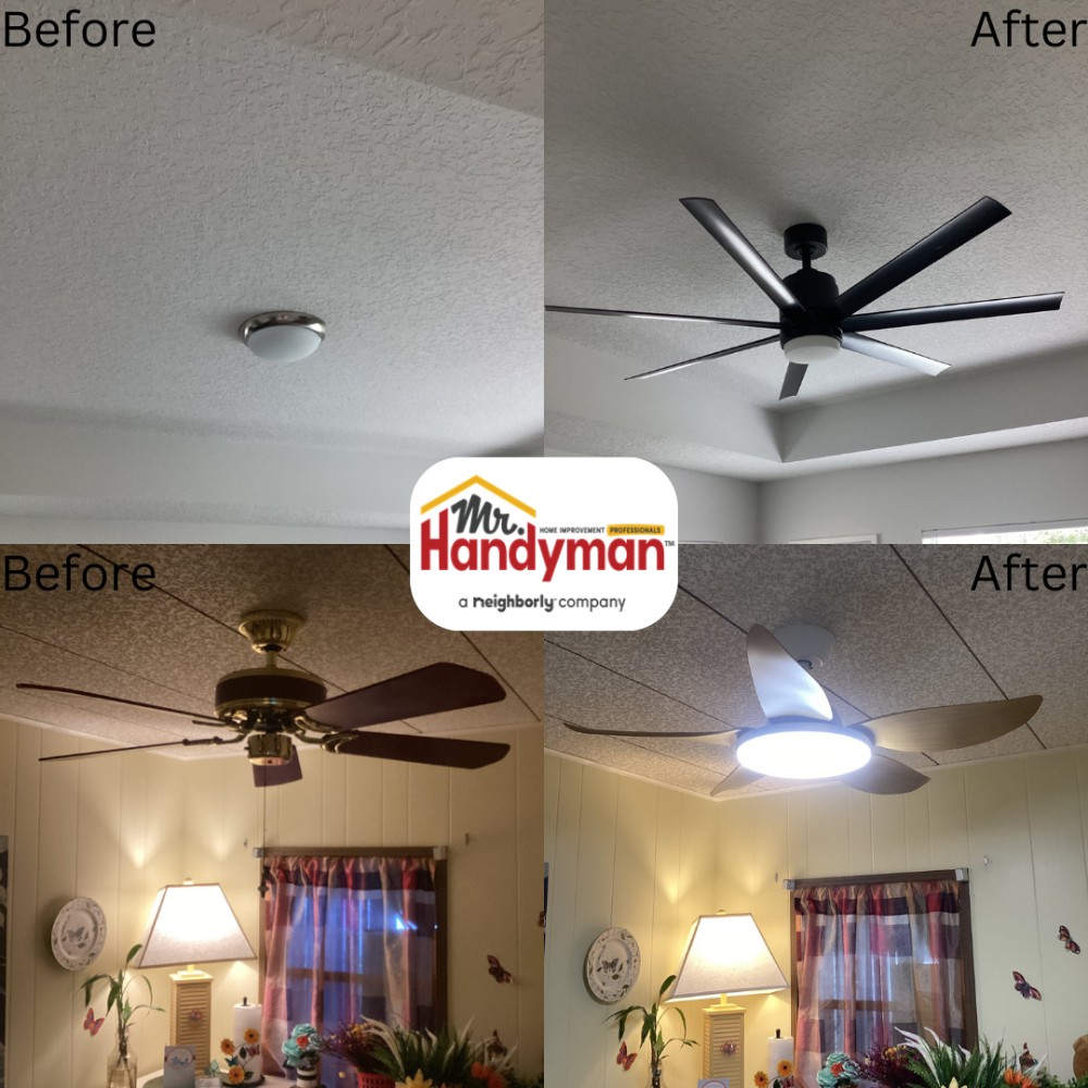 Installed new ceiling fan.