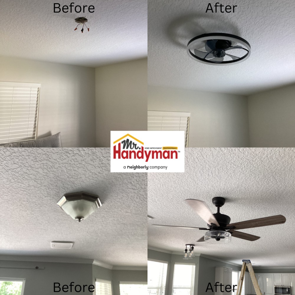 Installed new ceiling fans.