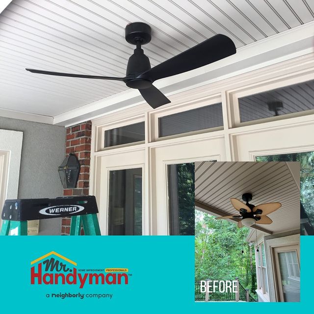 Installing a Ceiling Fan After and Before