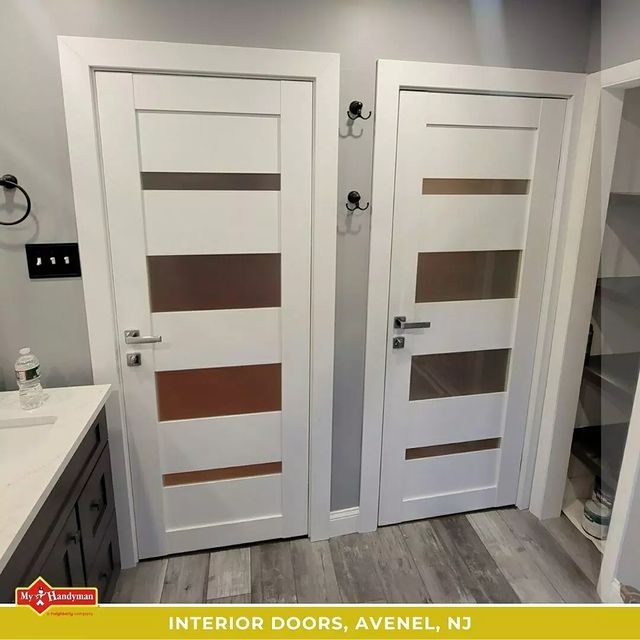 Modern white interior doors