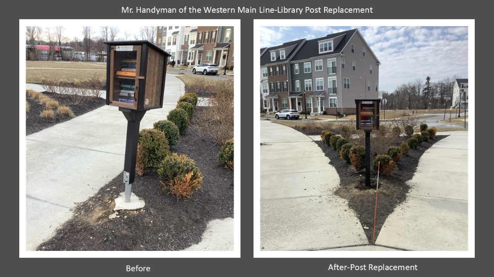 Library Post Replacement Phoenixville, Pa  Chester County