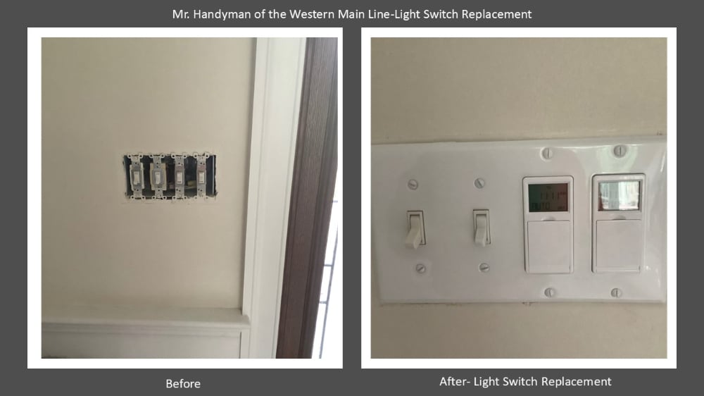 Light Switch Replacement Newtown Square, Pa  Delaware County