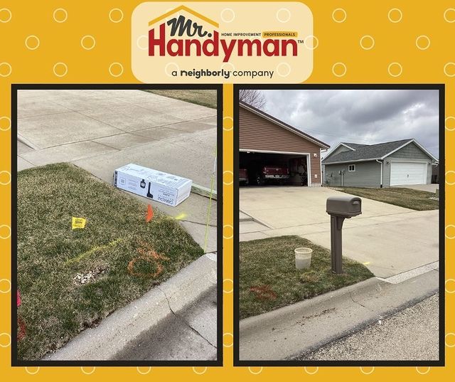 Mailbox before and after.