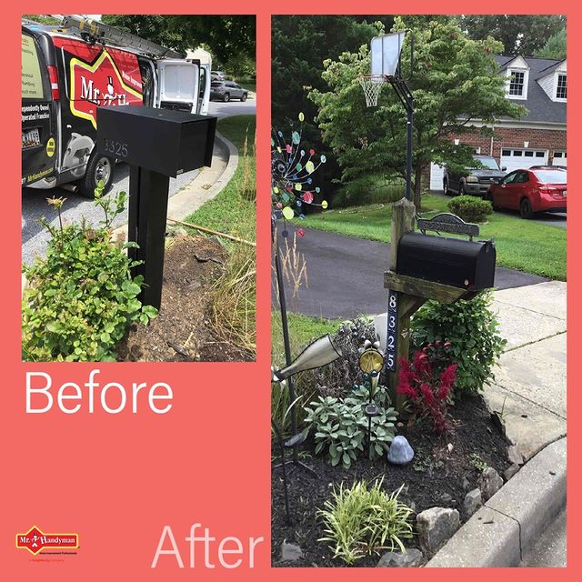 Before and after of mailbox upgrade.