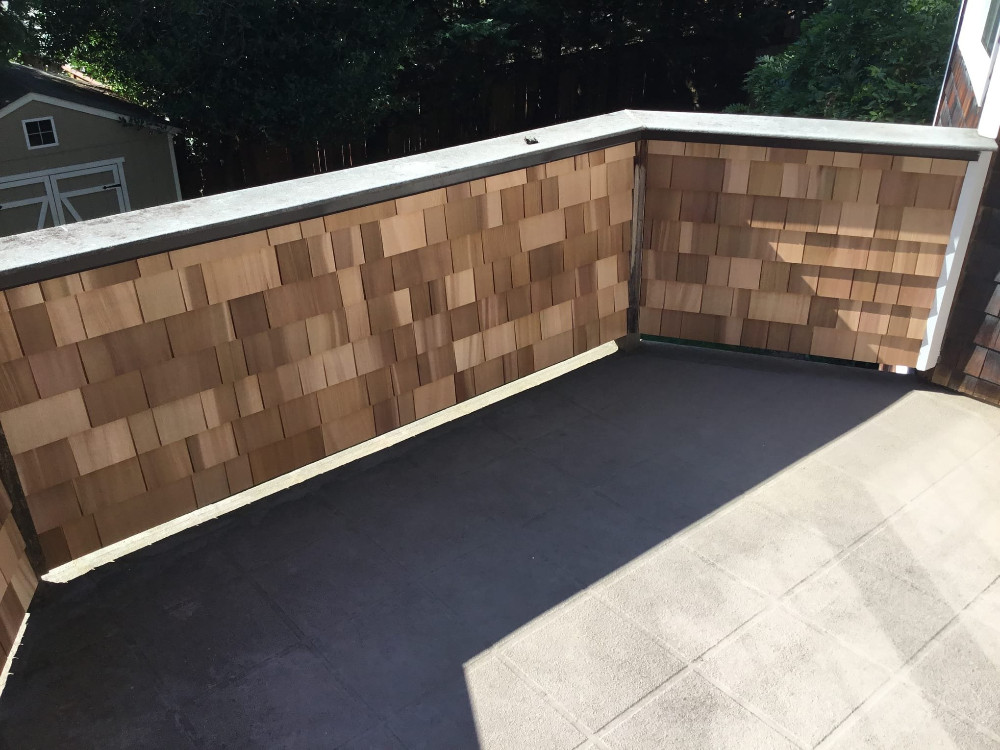 New balcony siding