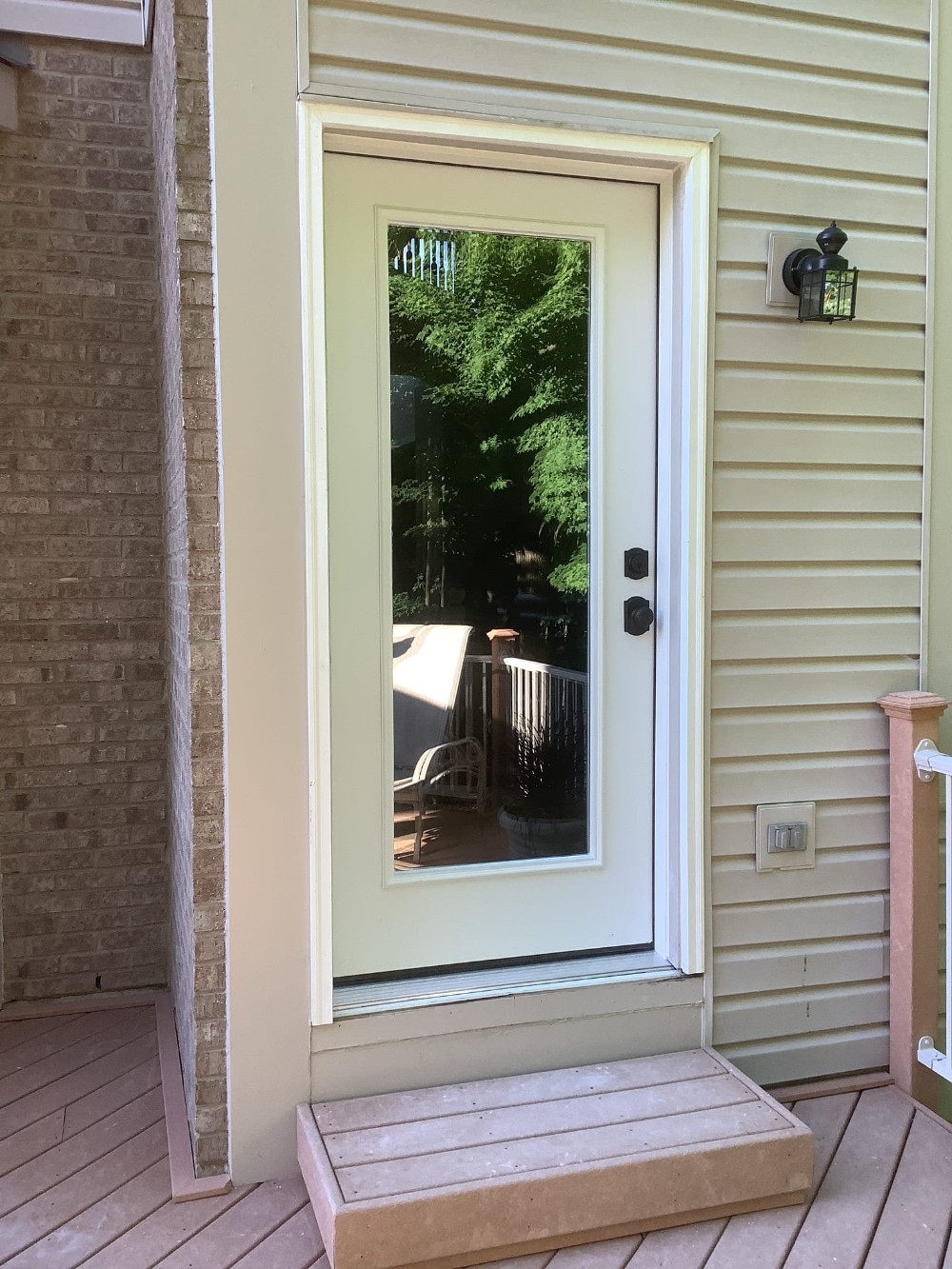 New exterior door installed