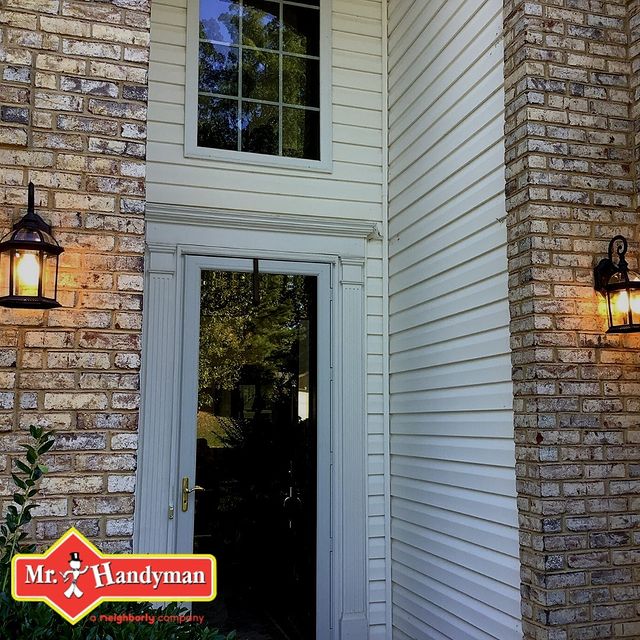 New porch lighting installed