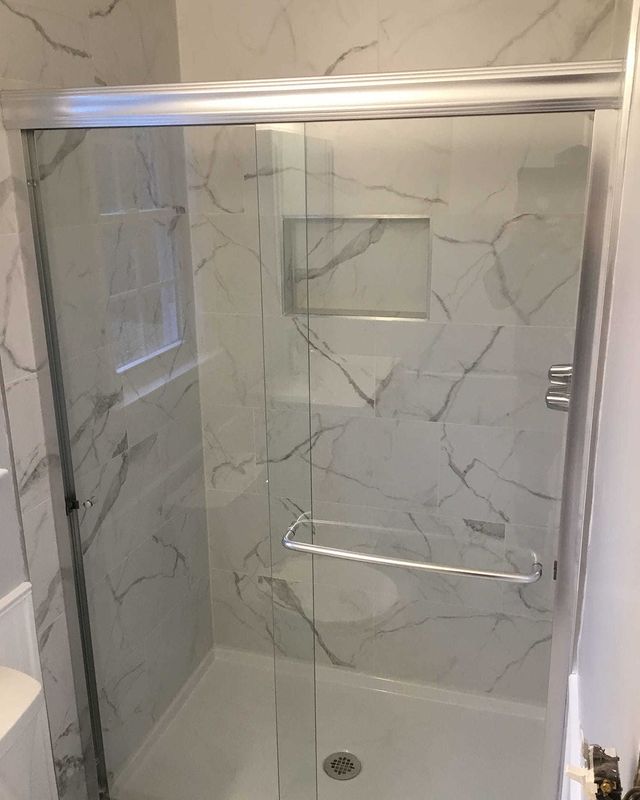 Shower door installation