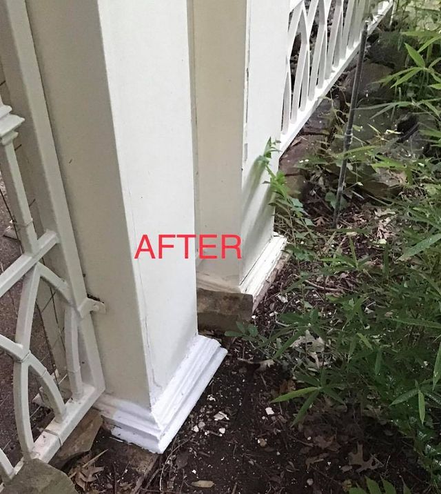 Outdoor wall repair.