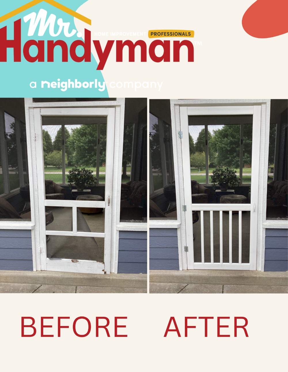 Porch Door Replacement - Carmel