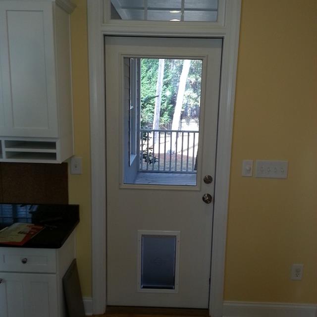 White Residential Door Installation.