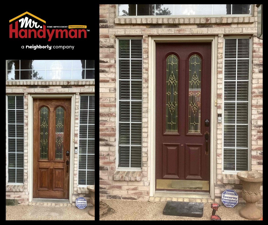 Scraped, Sanded and Painted Door