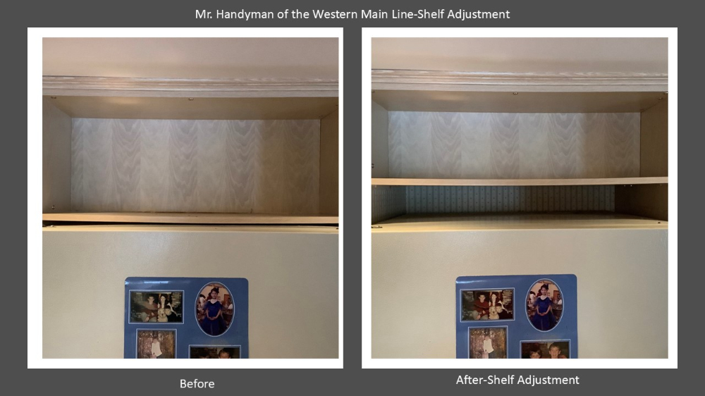 Shelf Adjustment Coatesville, Pa Chester County