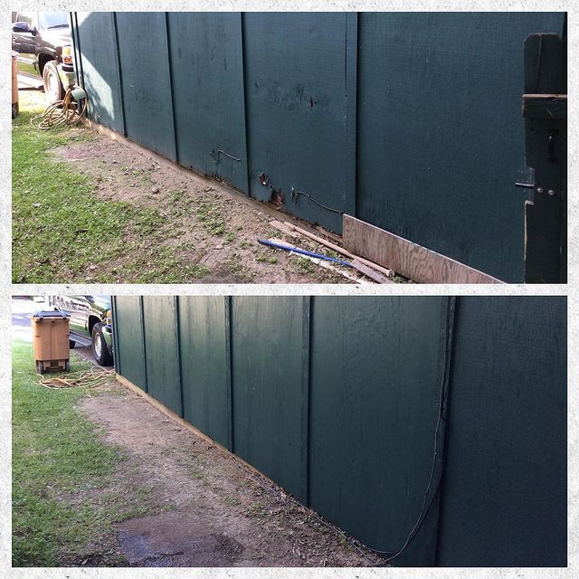 Siding before and after.