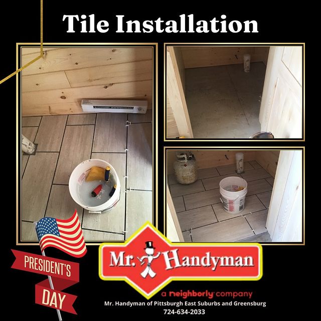 Before, during and after tile installation